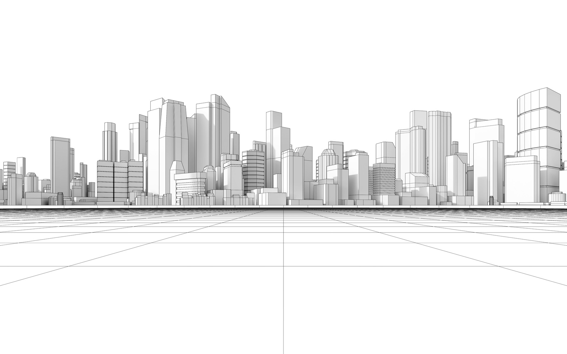 Empty grid floor for the development project.